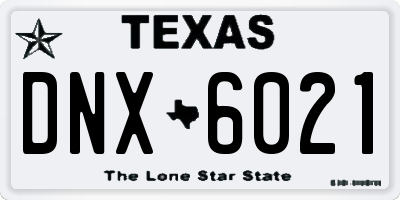 TX license plate DNX6021