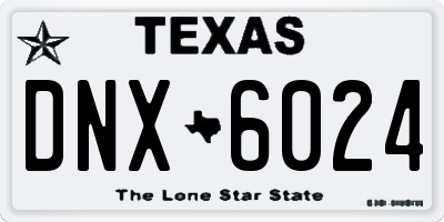 TX license plate DNX6024