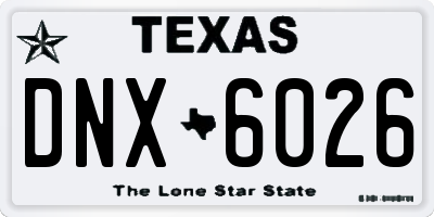 TX license plate DNX6026
