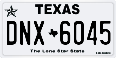 TX license plate DNX6045