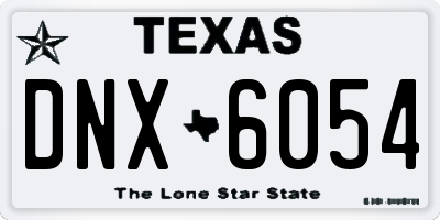 TX license plate DNX6054