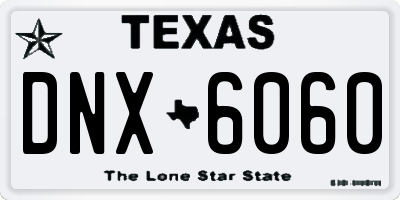TX license plate DNX6060