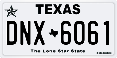 TX license plate DNX6061