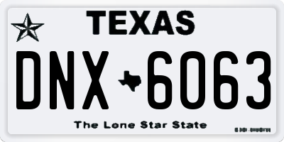 TX license plate DNX6063