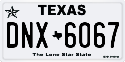 TX license plate DNX6067