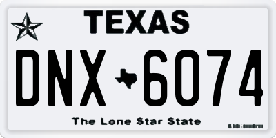 TX license plate DNX6074