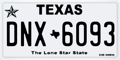 TX license plate DNX6093