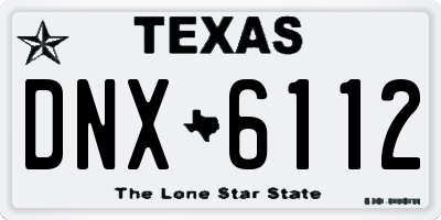 TX license plate DNX6112