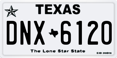 TX license plate DNX6120