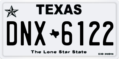 TX license plate DNX6122