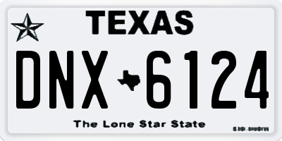 TX license plate DNX6124