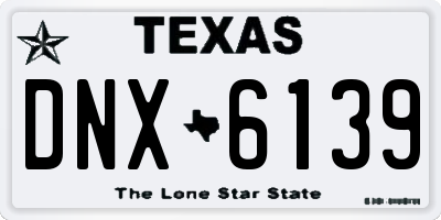 TX license plate DNX6139