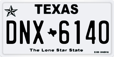 TX license plate DNX6140