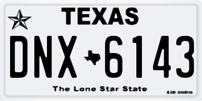 TX license plate DNX6143