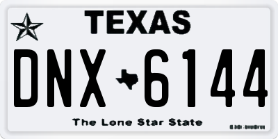 TX license plate DNX6144