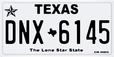 TX license plate DNX6145