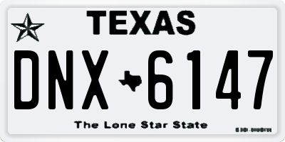 TX license plate DNX6147