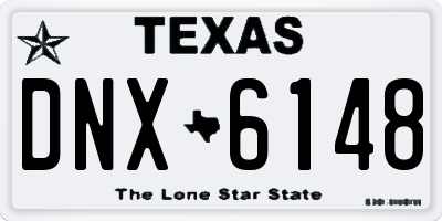 TX license plate DNX6148