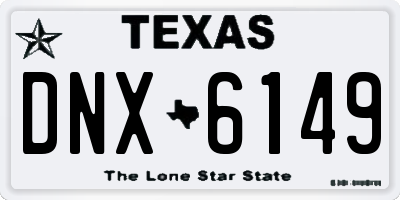 TX license plate DNX6149
