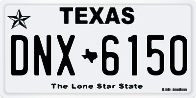 TX license plate DNX6150