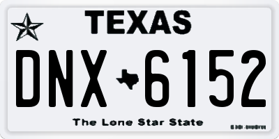 TX license plate DNX6152