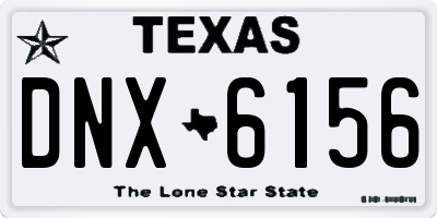 TX license plate DNX6156