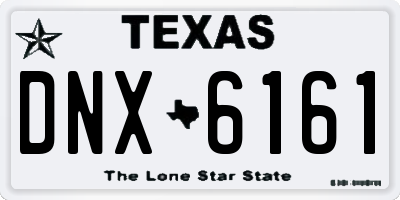 TX license plate DNX6161