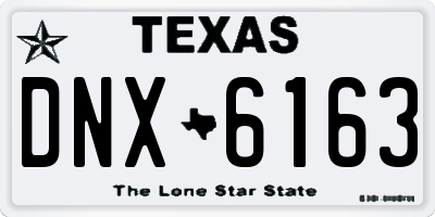TX license plate DNX6163