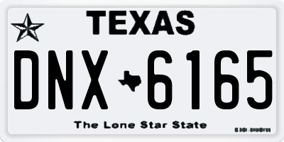 TX license plate DNX6165