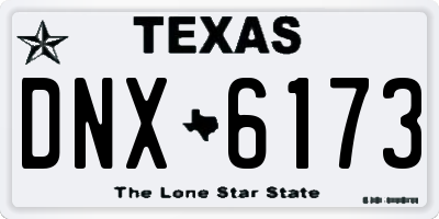TX license plate DNX6173