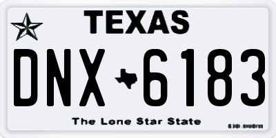 TX license plate DNX6183