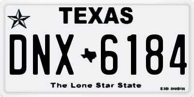 TX license plate DNX6184
