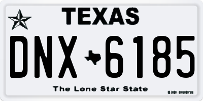 TX license plate DNX6185