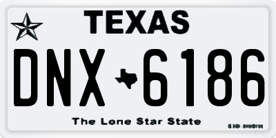 TX license plate DNX6186