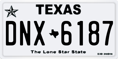 TX license plate DNX6187