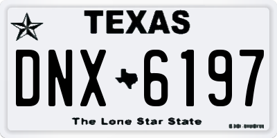 TX license plate DNX6197