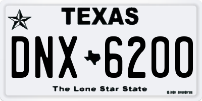 TX license plate DNX6200