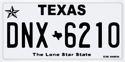 TX license plate DNX6210