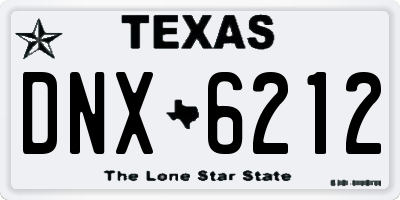 TX license plate DNX6212
