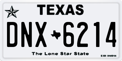 TX license plate DNX6214