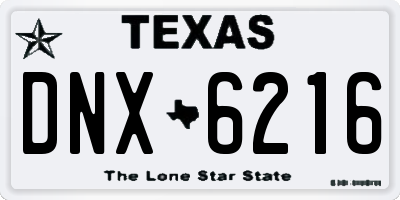 TX license plate DNX6216