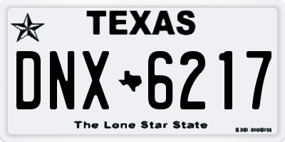 TX license plate DNX6217