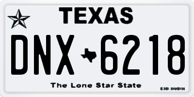 TX license plate DNX6218