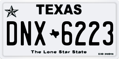 TX license plate DNX6223