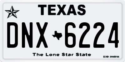 TX license plate DNX6224