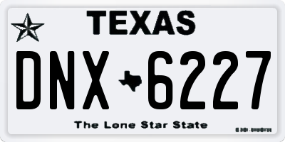 TX license plate DNX6227