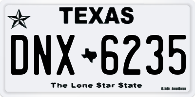 TX license plate DNX6235