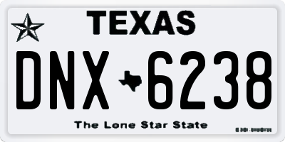TX license plate DNX6238