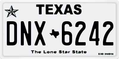 TX license plate DNX6242