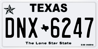 TX license plate DNX6247